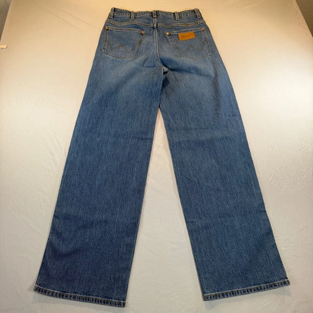 Wrangler High Rise Trouser Jeans Womens 5/6 Wide Leg Western Cowgirl Americana